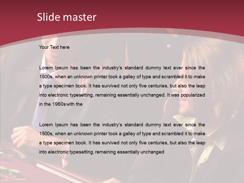 Night Women Croupiers PowerPoint Template