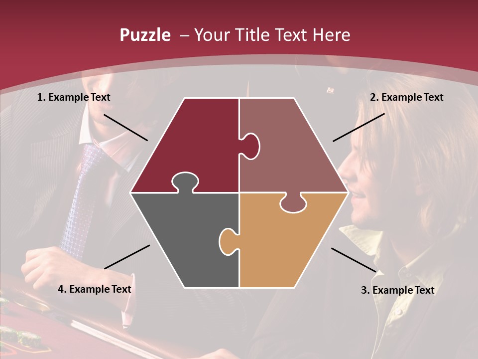 Night Women Croupiers PowerPoint Template