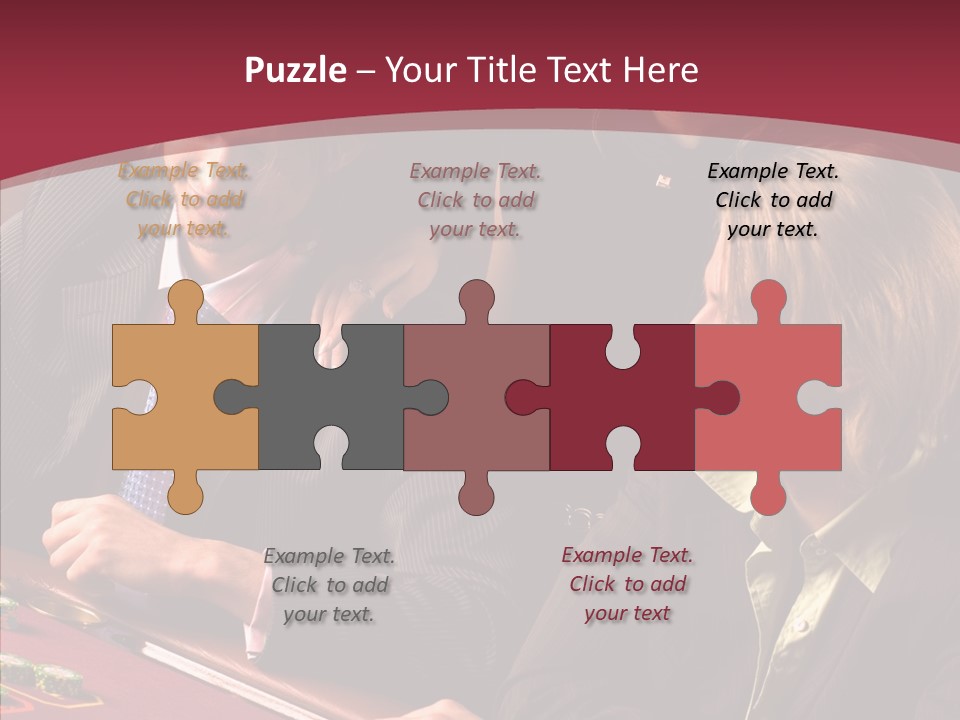 Night Women Croupiers PowerPoint Template