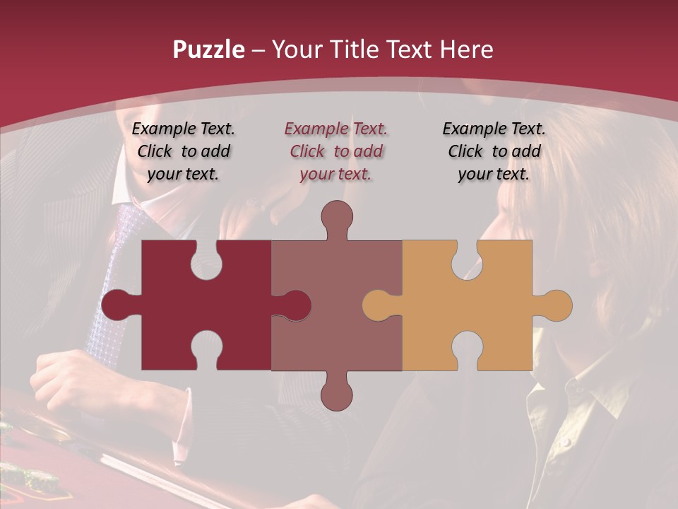 Night Women Croupiers PowerPoint Template