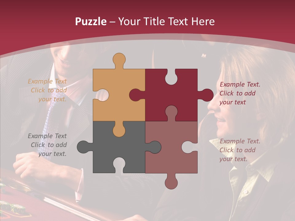 Night Women Croupiers PowerPoint Template