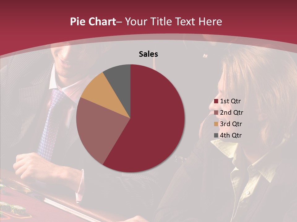 Night Women Croupiers PowerPoint Template