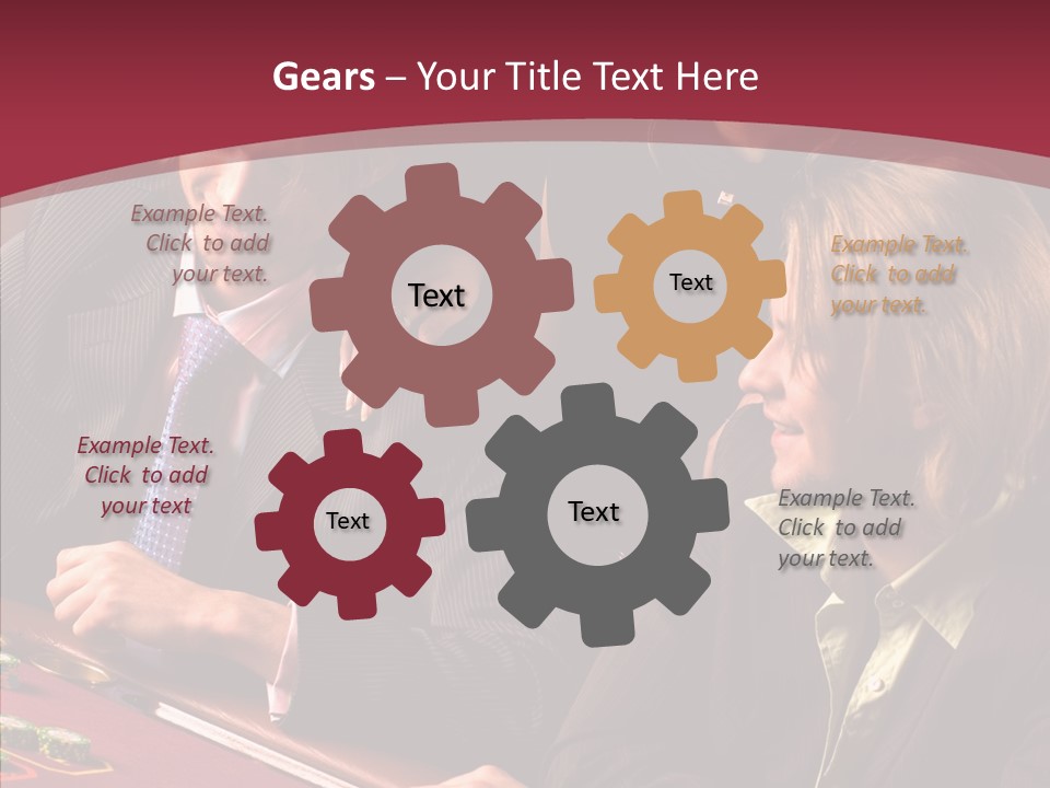 Night Women Croupiers PowerPoint Template