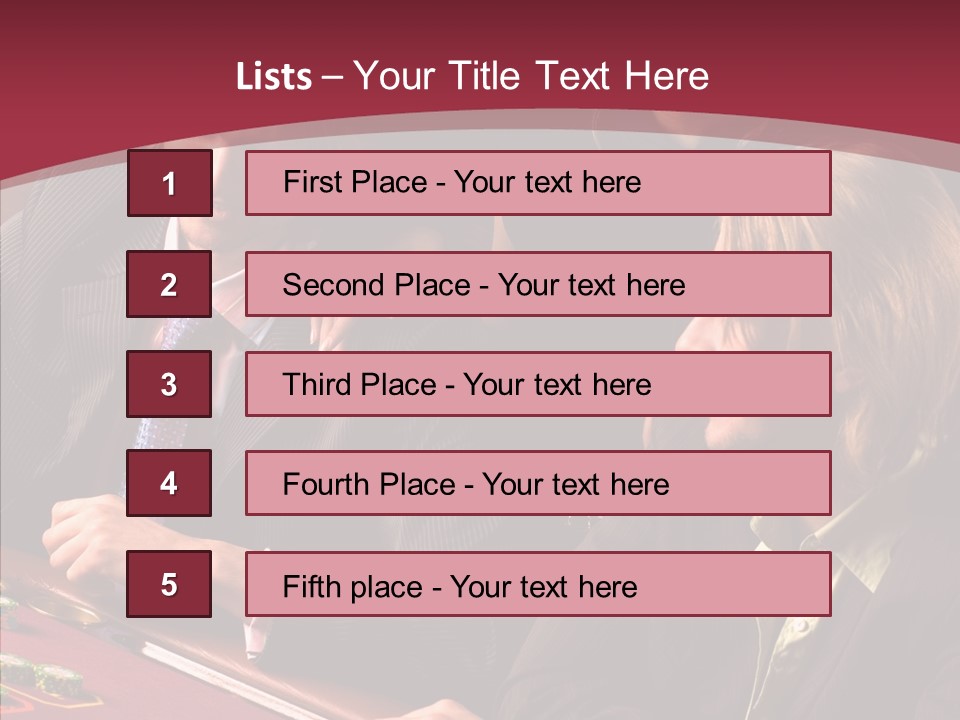 Night Women Croupiers PowerPoint Template