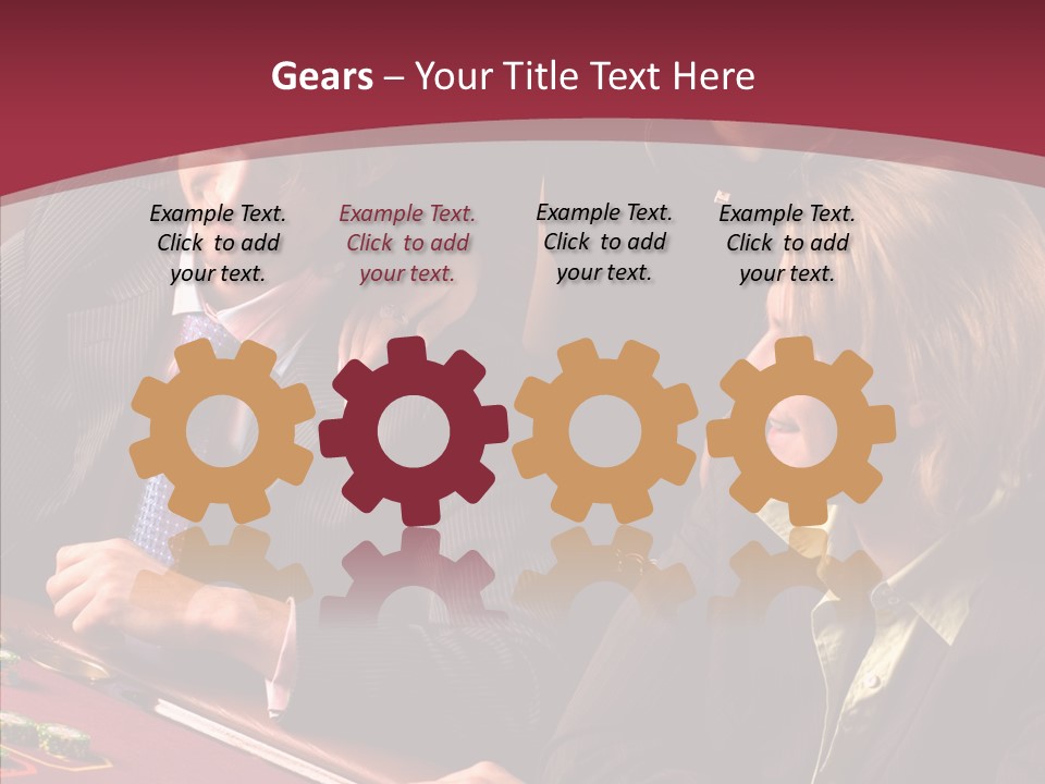 Night Women Croupiers PowerPoint Template