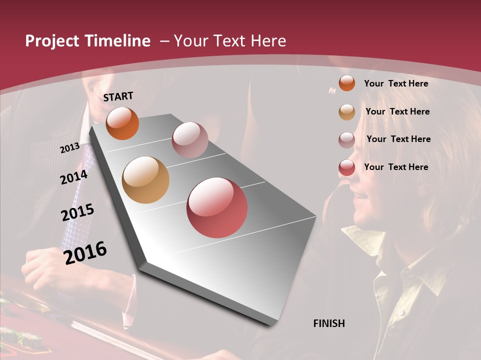 Night Women Croupiers PowerPoint Template