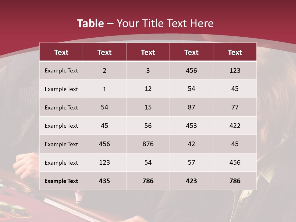 Night Women Croupiers PowerPoint Template