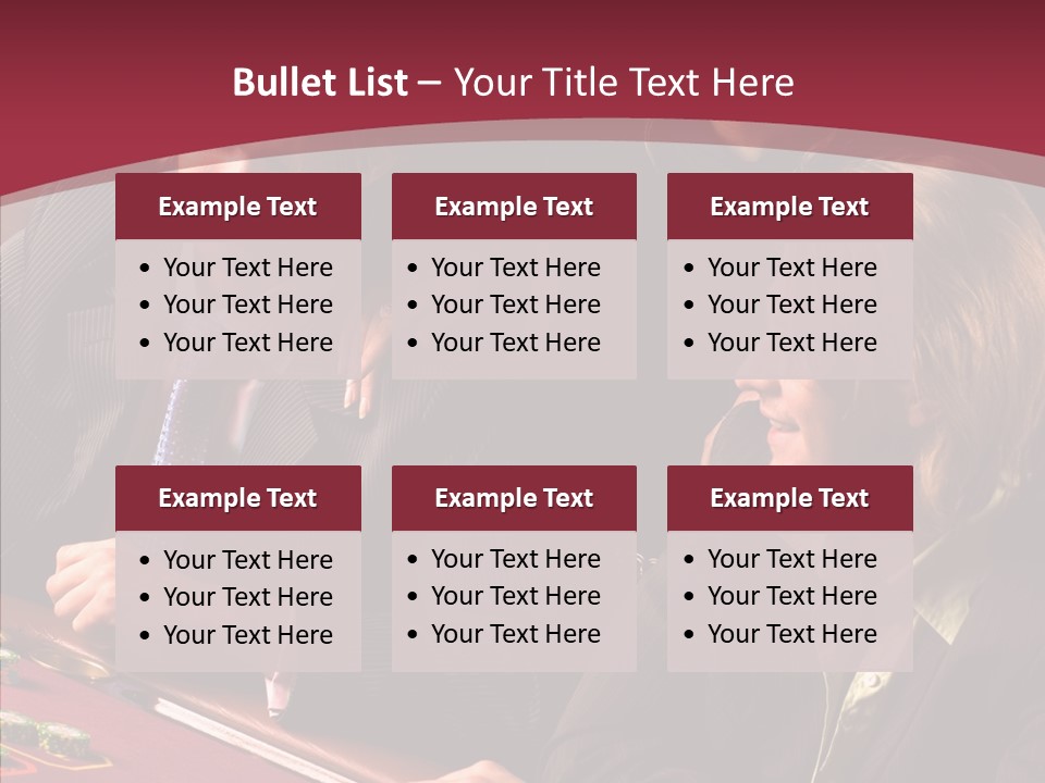 Night Women Croupiers PowerPoint Template