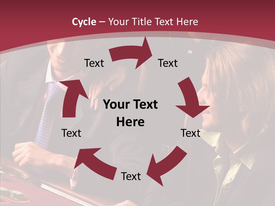 Night Women Croupiers PowerPoint Template