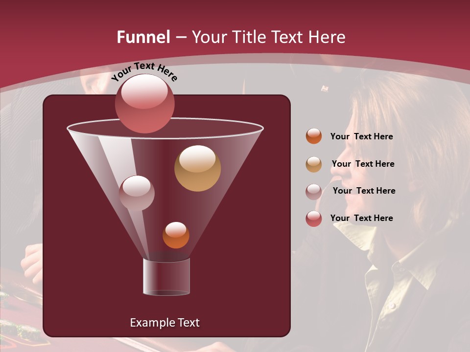 Night Women Croupiers PowerPoint Template