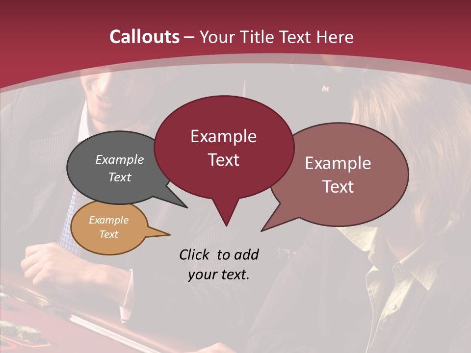 Night Women Croupiers PowerPoint Template