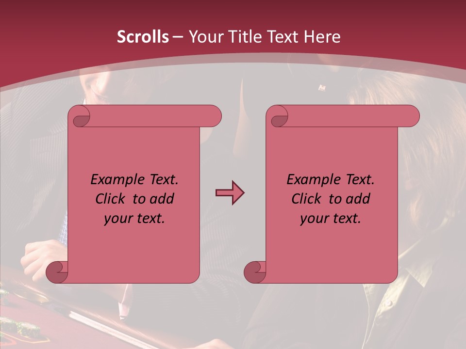 Night Women Croupiers PowerPoint Template