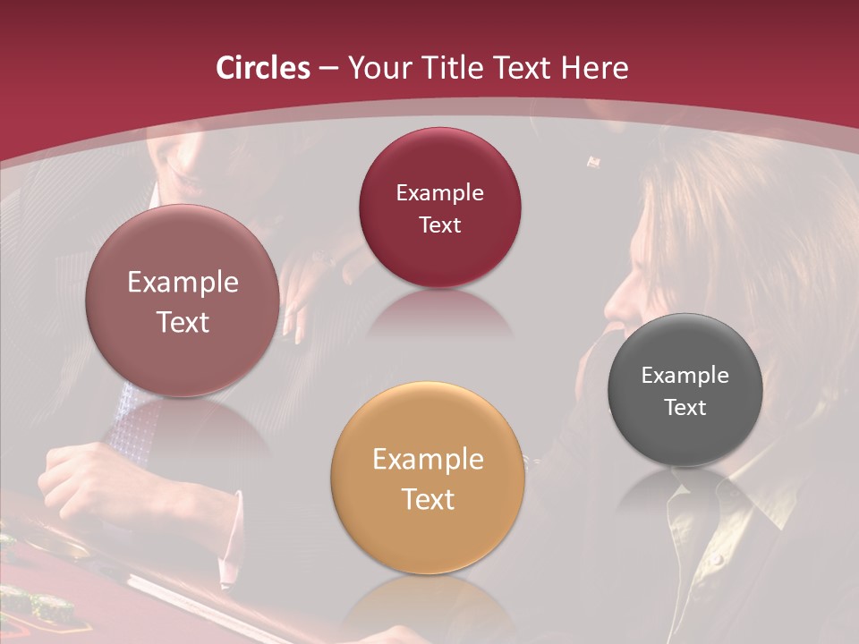 Night Women Croupiers PowerPoint Template