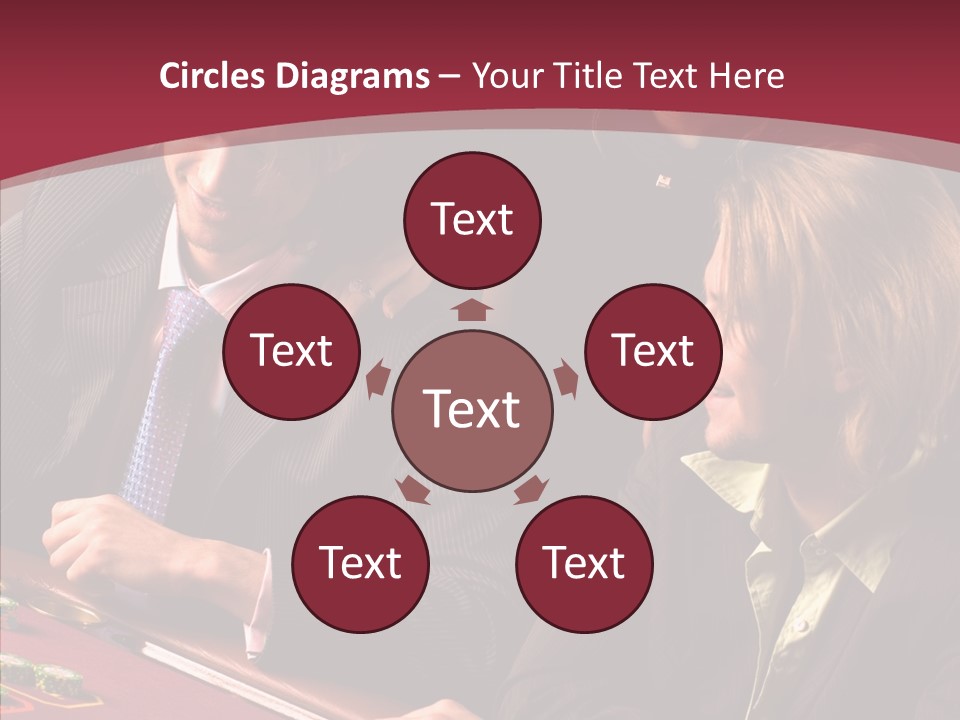 Night Women Croupiers PowerPoint Template