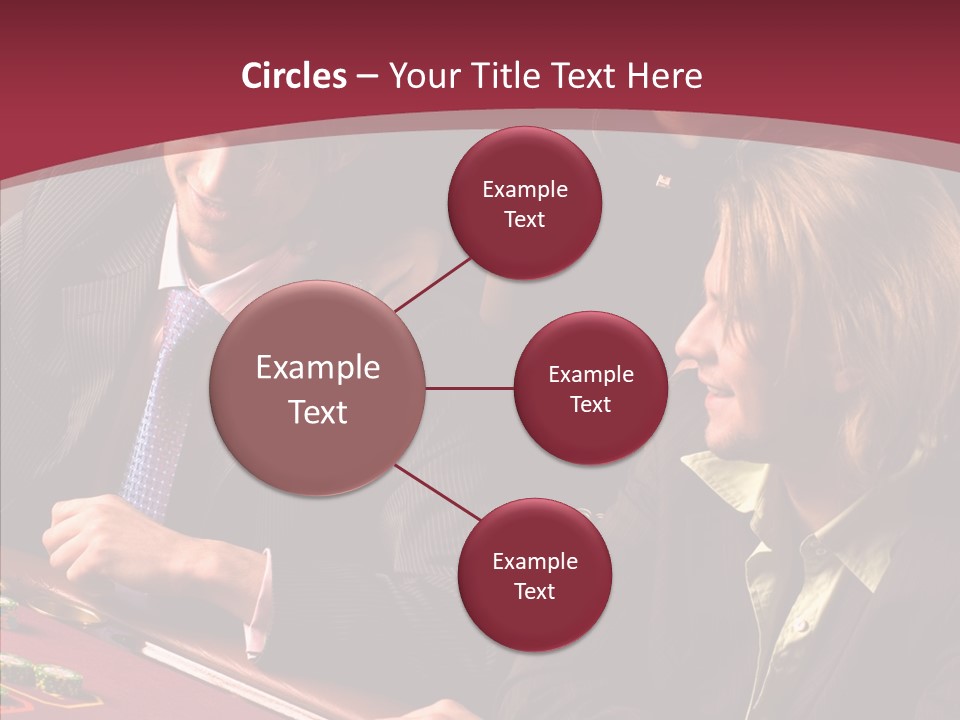 Night Women Croupiers PowerPoint Template