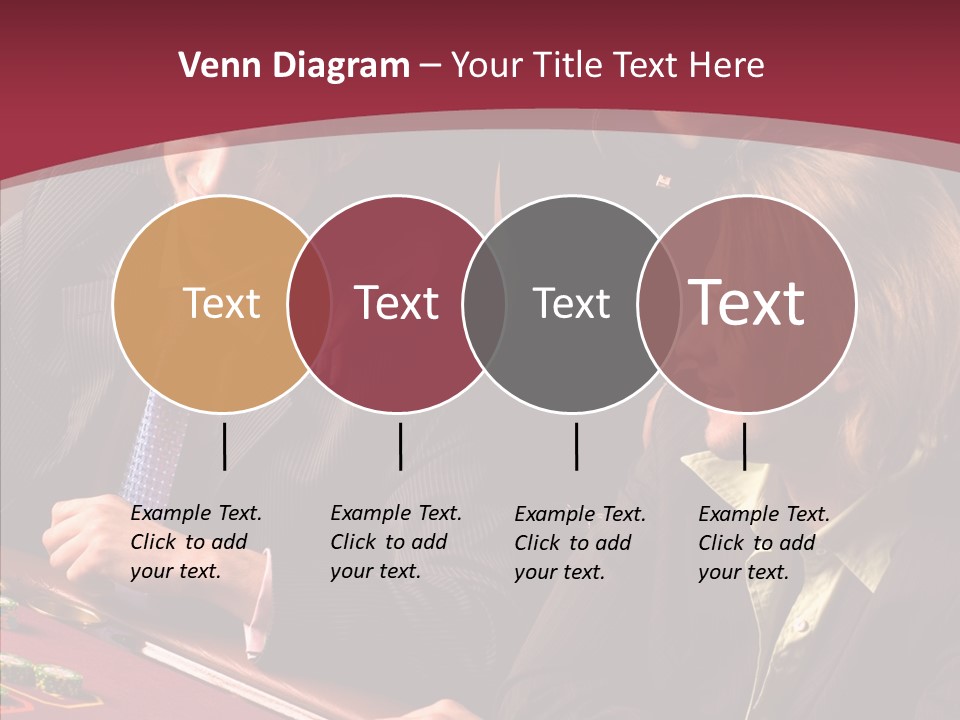 Night Women Croupiers PowerPoint Template