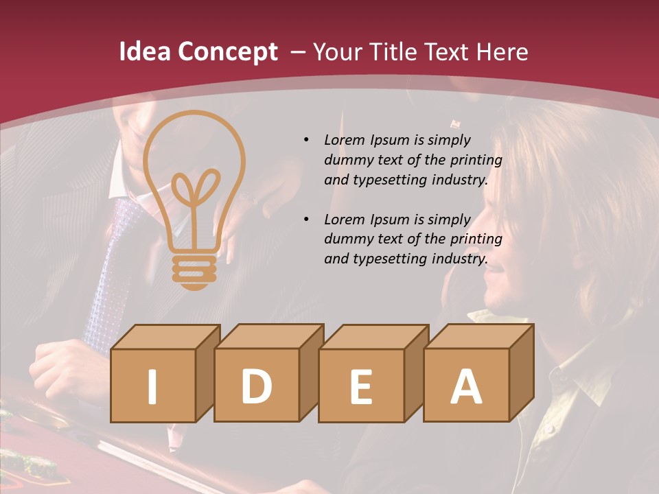 Night Women Croupiers PowerPoint Template