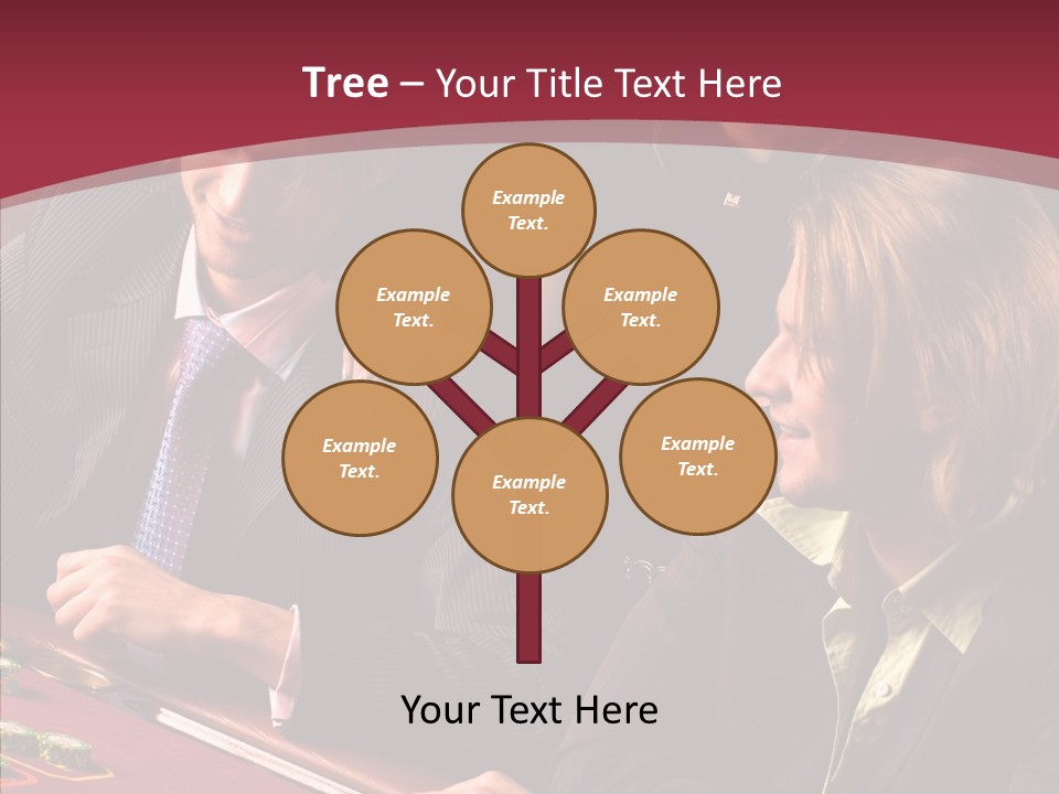 Night Women Croupiers PowerPoint Template