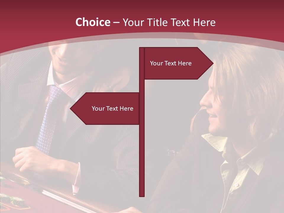 Night Women Croupiers PowerPoint Template