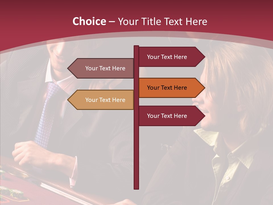 Night Women Croupiers PowerPoint Template