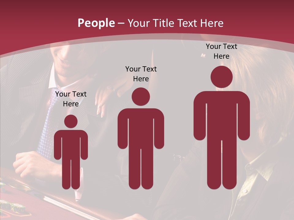 Night Women Croupiers PowerPoint Template