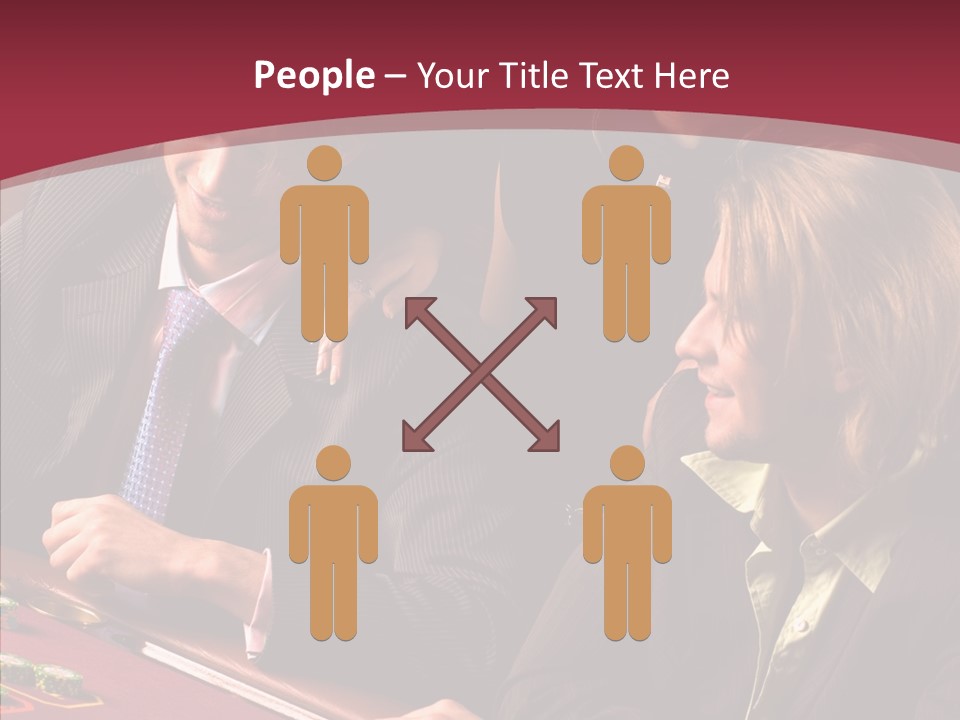 Night Women Croupiers PowerPoint Template