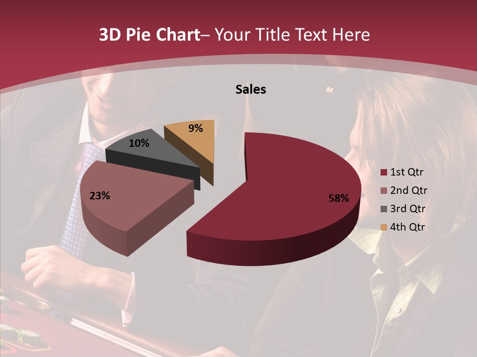 Night Women Croupiers PowerPoint Template