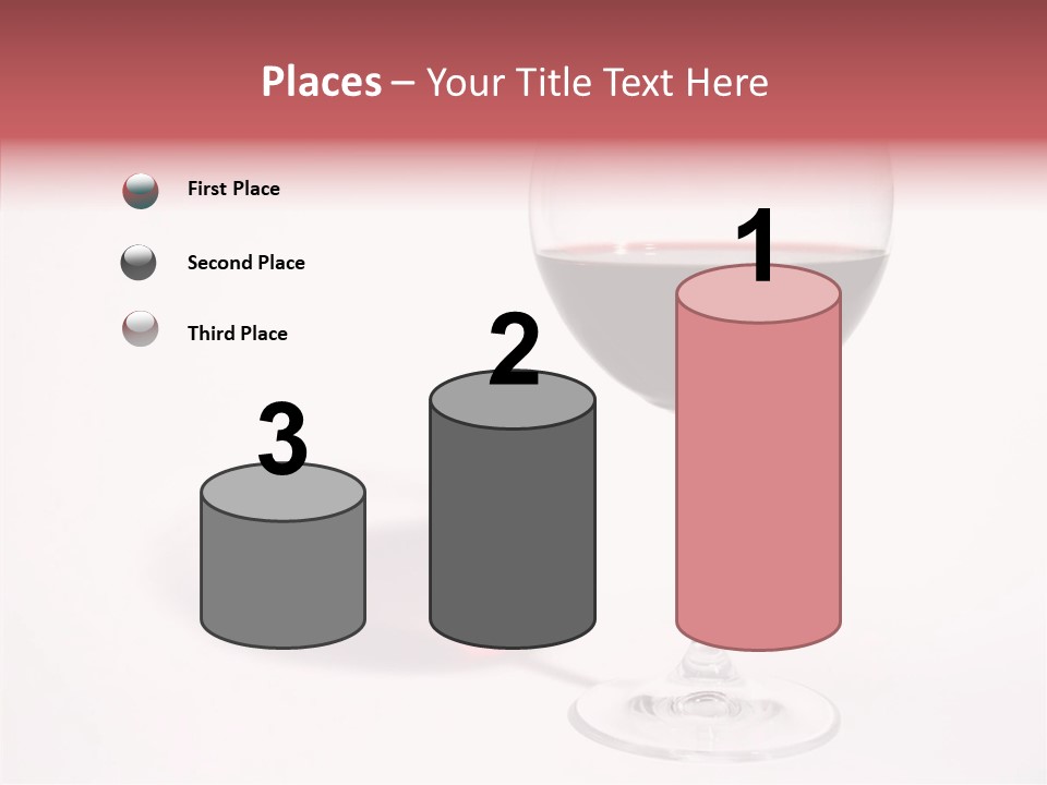 Red Wineglass Romance PowerPoint Template