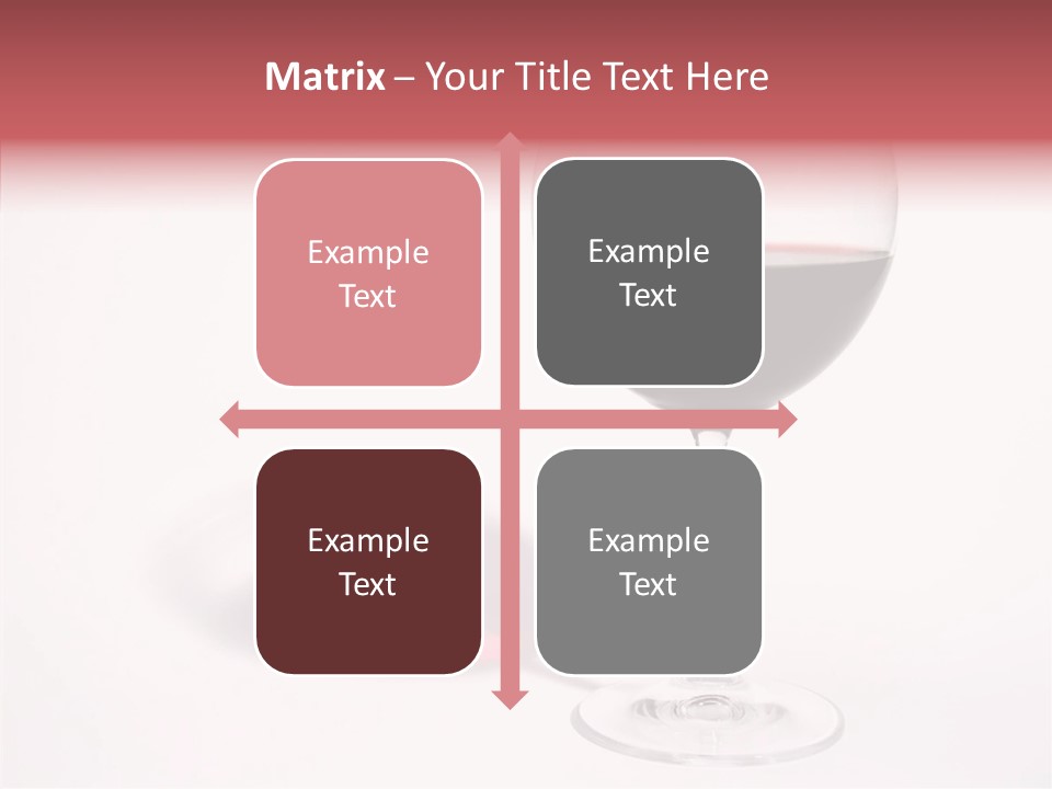 Red Wineglass Romance PowerPoint Template