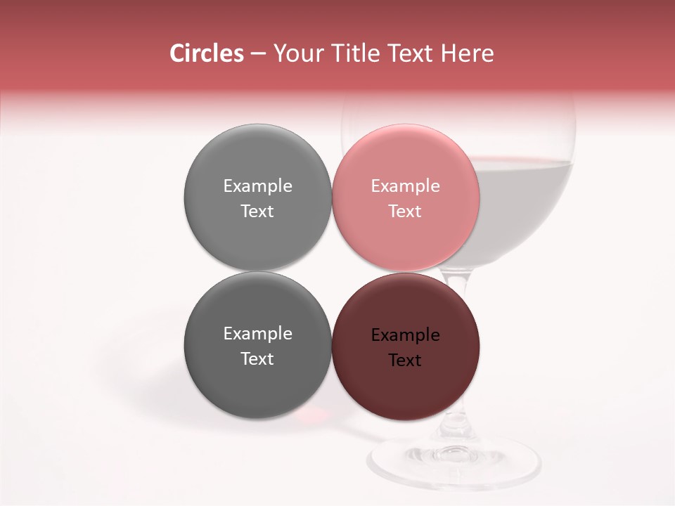 Red Wineglass Romance PowerPoint Template
