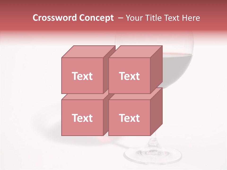 Red Wineglass Romance PowerPoint Template