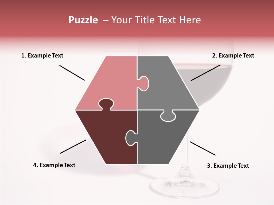 Red Wineglass Romance PowerPoint Template