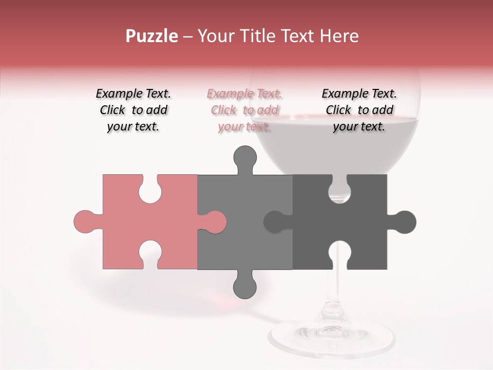 Red Wineglass Romance PowerPoint Template