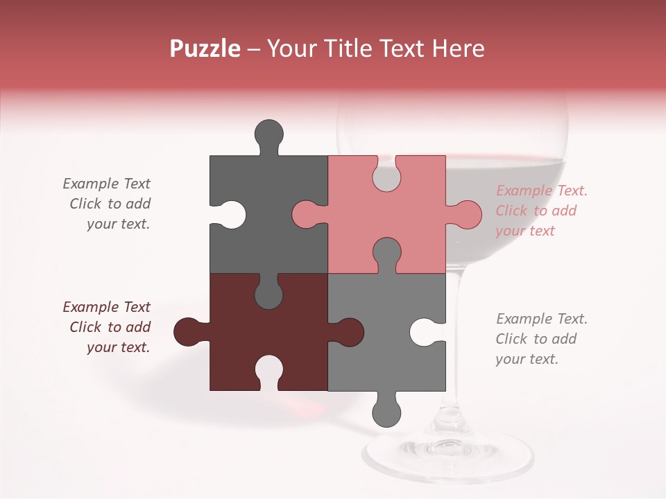 Red Wineglass Romance PowerPoint Template