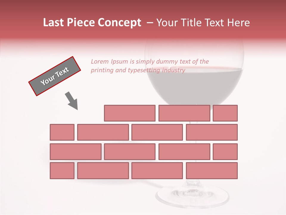 Red Wineglass Romance PowerPoint Template