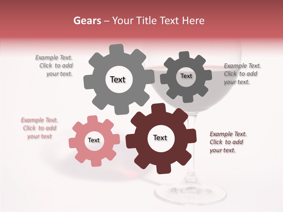 Red Wineglass Romance PowerPoint Template