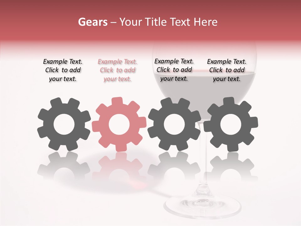 Red Wineglass Romance PowerPoint Template