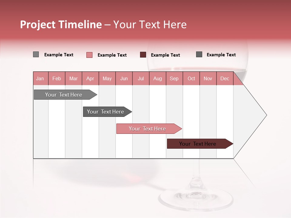 Red Wineglass Romance PowerPoint Template