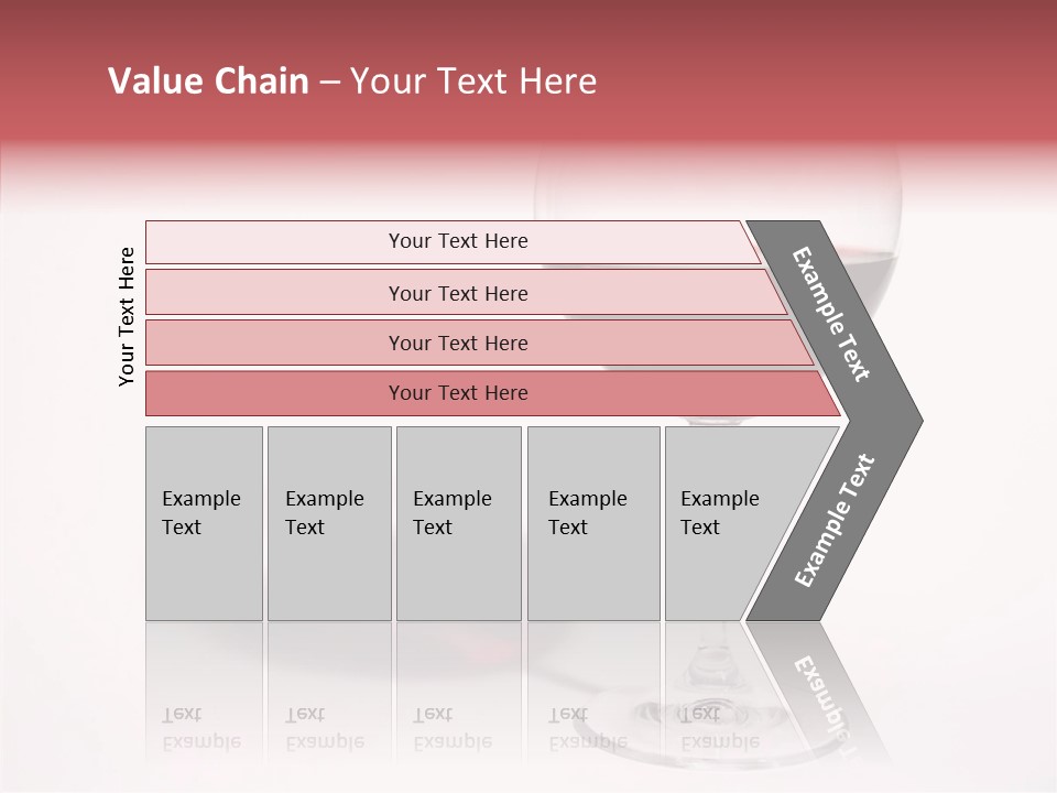 Red Wineglass Romance PowerPoint Template