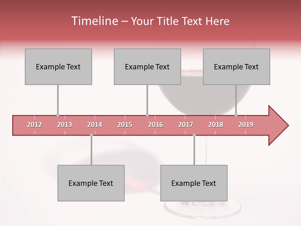 Red Wineglass Romance PowerPoint Template