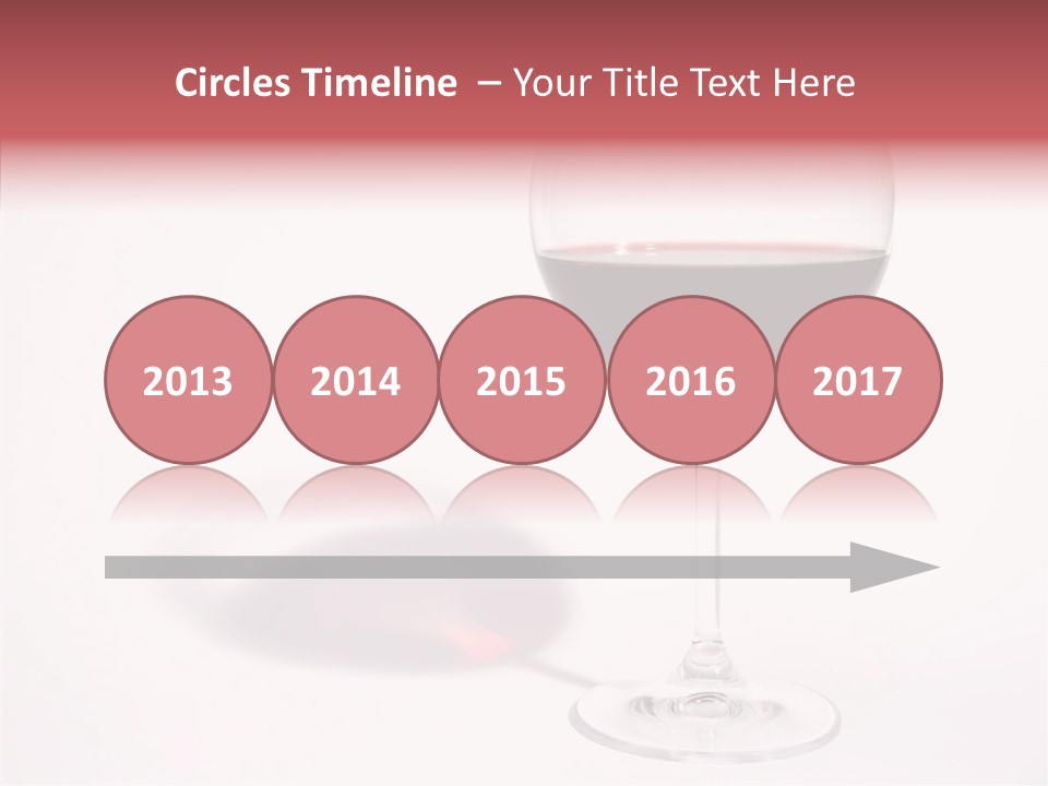 Red Wineglass Romance PowerPoint Template