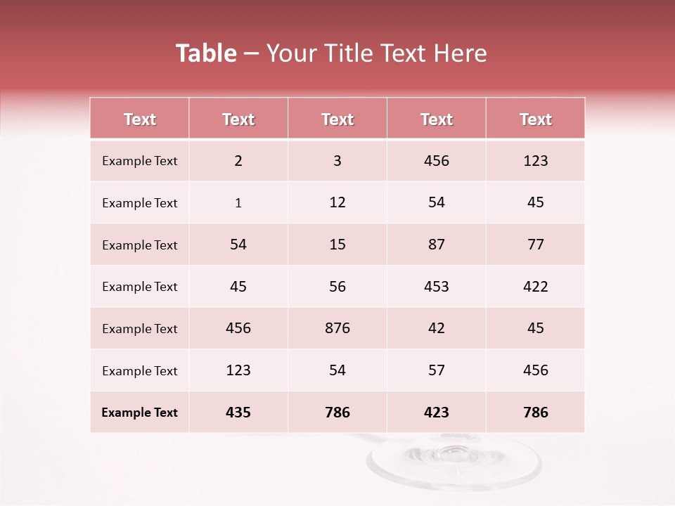 Red Wineglass Romance PowerPoint Template