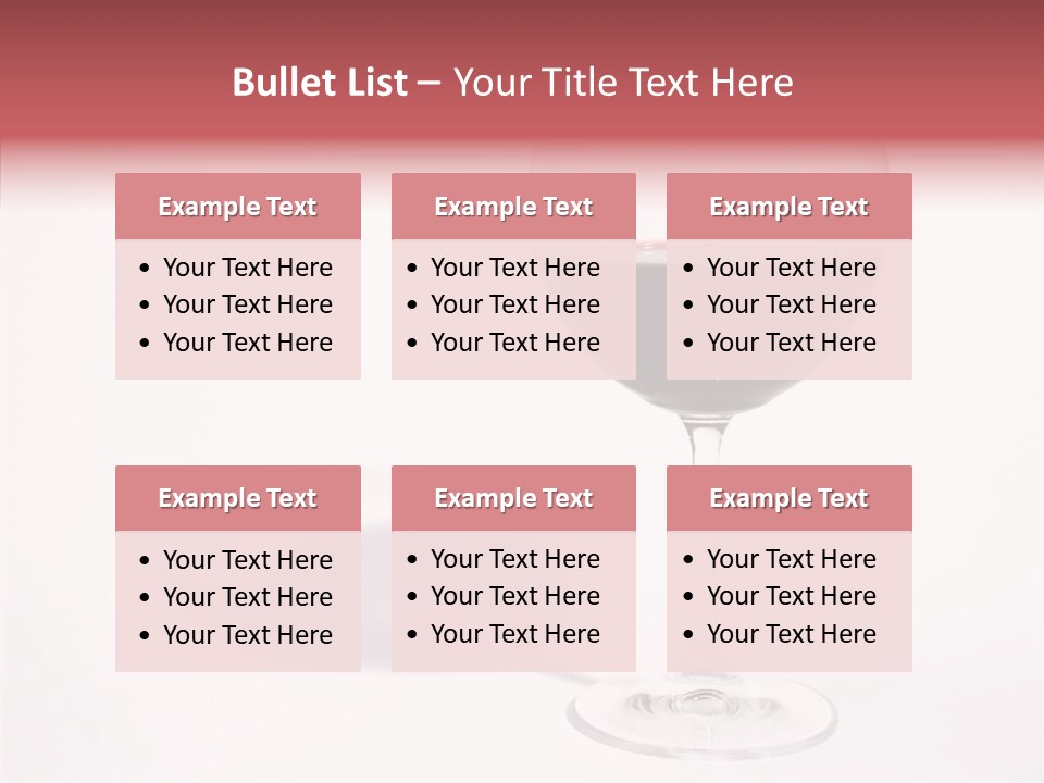 Red Wineglass Romance PowerPoint Template