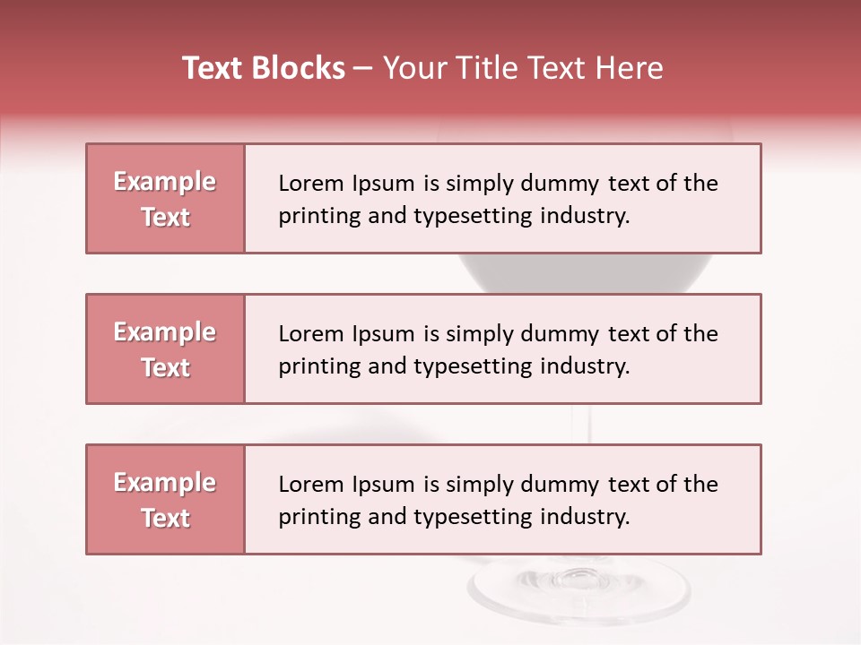 Red Wineglass Romance PowerPoint Template