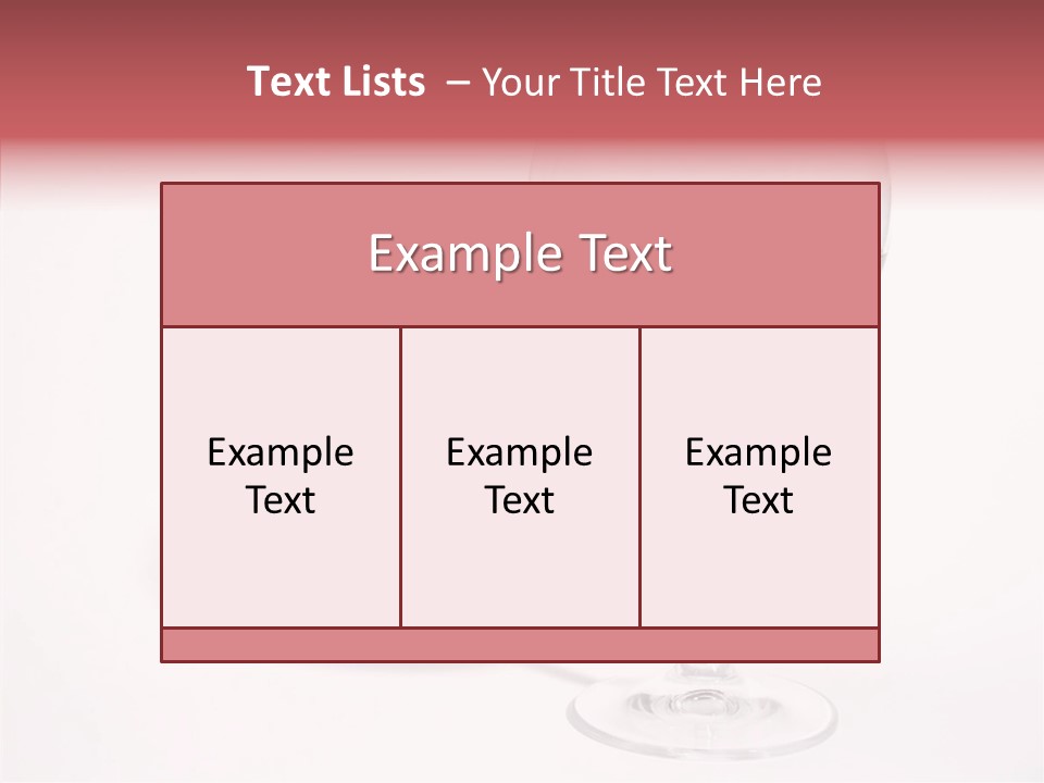 Red Wineglass Romance PowerPoint Template