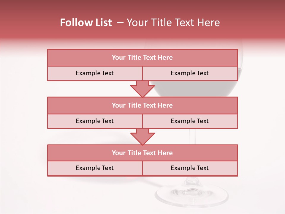 Red Wineglass Romance PowerPoint Template