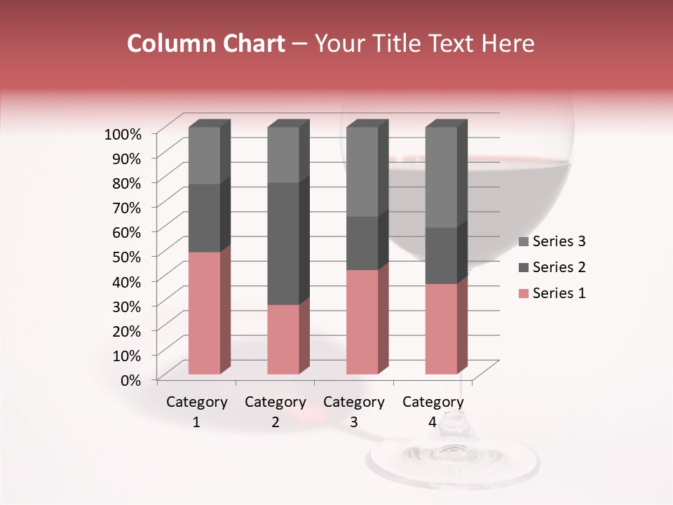Red Wineglass Romance PowerPoint Template