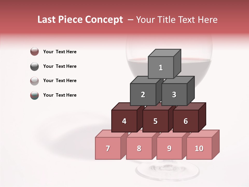 Red Wineglass Romance PowerPoint Template