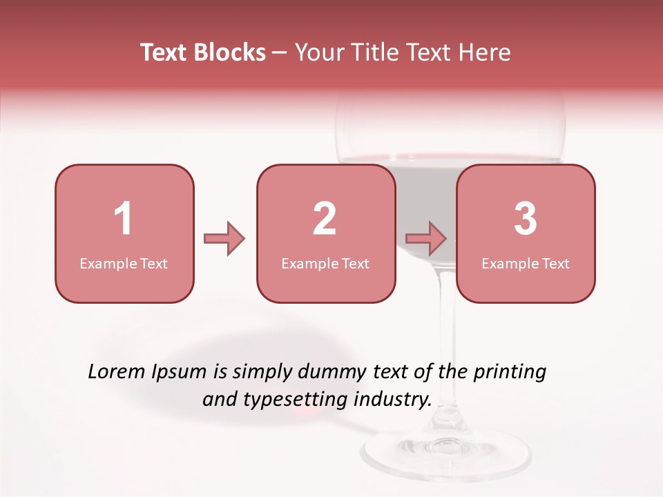 Red Wineglass Romance PowerPoint Template