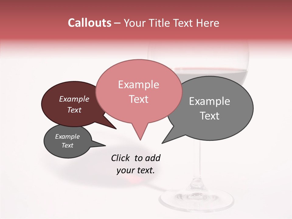 Red Wineglass Romance PowerPoint Template